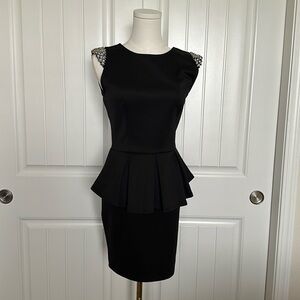 Black peplum dress